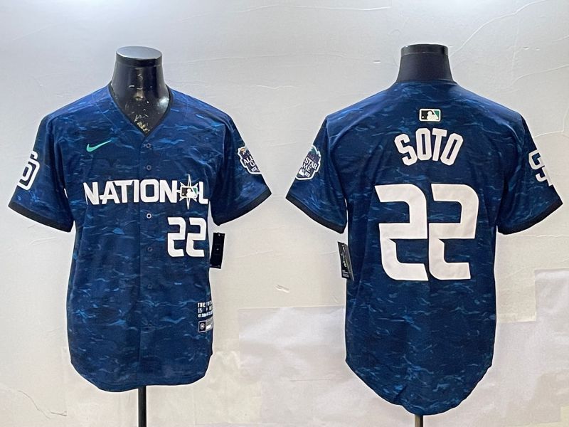 Men San Diego Padres #22 Soto Blue All star 2025 Nike MLB Jersey style 1->youth mlb jersey->Youth Jersey